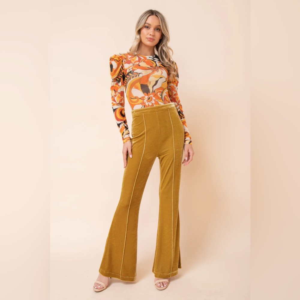 Flying tomato velvet wide leg pants size:Large